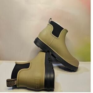 UGG greenish khaki and Black rain Boots